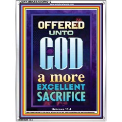 A MORE EXCELLENT SACRIFICE   Contemporary Christian poster   (GWAMBASSADOR9212)   