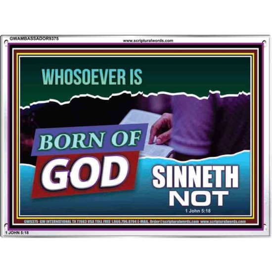 WHOSOEVER IS BORN OF GOD SINNETH NOT   Printable Bible Verses to Frame   (GWAMBASSADOR9375)   