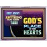 WHAT IS GOD'S PLACE IN YOUR HEART   Large Framed Scripture Wall Art   (GWAMBASSADOR9379)   "48X32"