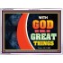 WITH GOD WE WILL DO GREAT THINGS   Large Framed Scriptural Wall Art   (GWAMBASSADOR9381)   "48X32"