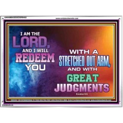 A STRETCHED OUT ARM   Bible Verse Acrylic Glass Frame   (GWAMBASSADOR9482)   
