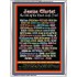 NAMES OF JESUS CHRIST WITH BIBLE VERSES    Religious Art Acrylic Glass Frame   (GWAMBASSADORJESUSCHRISTPORTRAIT)   "32X48"