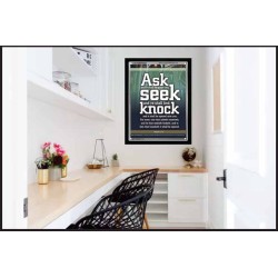 ASK, SEEK AND KNOCK   Contemporary Christian Poster   (GWAMEN089)   