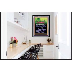 WAGES OF SIN IS DEATH   Christian Paintings Acrylic Glass Frame   (GWAMEN1640)   "25X33"