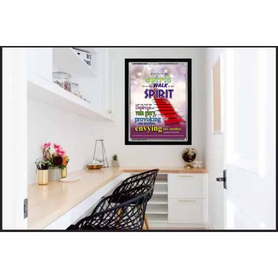 WALK IN THE SPIRIT   Large Framed Scripture Wall Art   (GWAMEN1667)   