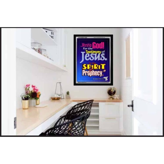 WORSHIP GOD   Bible Verse Framed for Home Online   (GWAMEN1680)   