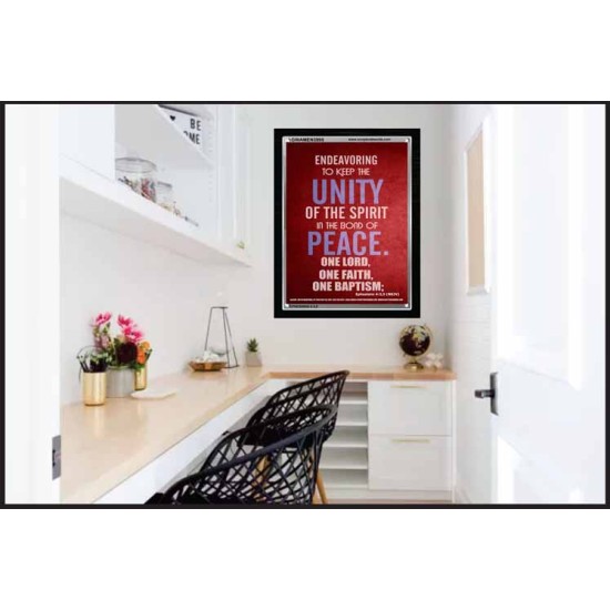 UNITY OF THE SPIRIT   Acrylic Glass Frame Scripture Art   (GWAMEN3995)   