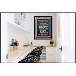 WHAT DOES IT PROFIT TO GAIN THE WHOLE WORLD   Bible Verses For the Kids Frame    (GWAMEN6511)   "25X33"