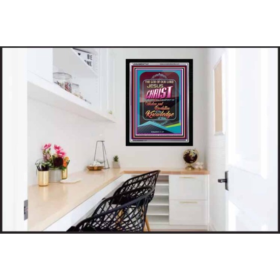 WISDOM AND REVELATION   Bible Verse Framed for Home Online   (GWAMEN7747)   