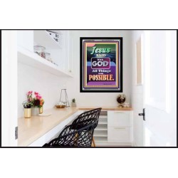WITH GOD ALL THINGS ARE POSSIBLE   Christian Artwork Acrylic Glass Frame   (GWAMEN7967)   