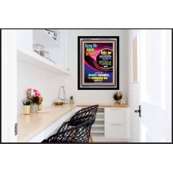 UNDER THE SHADOW OF THY WINGS   Scriptural Portrait Acrylic Glass Frame   (GWAMEN8151)   "25X33"