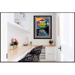 ALPHA AND OMEGA BEGINNING AND THE END   Framed Sitting Room Wall Decoration   (GWAMEN8649)   