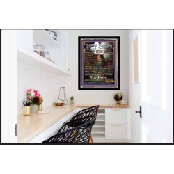 NAMES OF HOLY SPIRIT WITH BIBLE VERSE  Biblical Art Acrylic Glass Frame   (GWAMENHOLYSPIRITPORTRAIT)   "25X33"