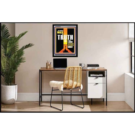 WALK IN THE TRUTH   Large Framed Scripture Wall Art   (GWAMEN9121)   