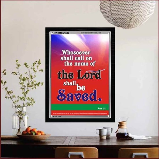 WHOSOEVER SHALL CALL   Inspiration Wall Art Frame   (GWAMEN1632)   