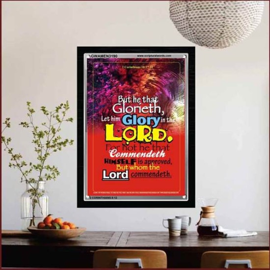 WHOM THE LORD COMMENDETH   Large Frame Scriptural Wall Art   (GWAMEN3190)   