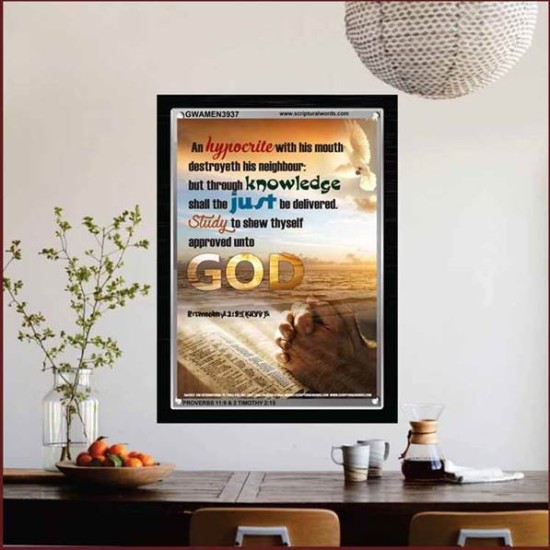APPROVED UNTO GOD   Modern Christian Wall Dcor Frame   (GWAMEN3937)   