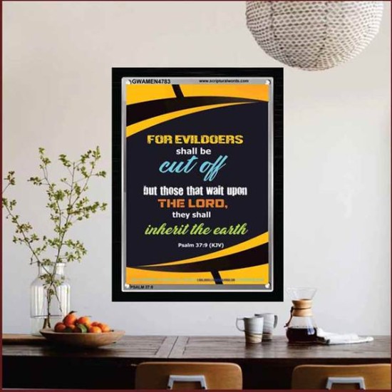 WAIT UPON THE LORD   Inspirational Bible Verse Frame   (GWAMEN4783)   