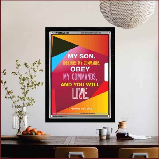 YOU WILL LIVE   Bible Verses Frame for Home   (GWAMEN4788)   