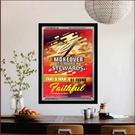 BE FOUND FAITHFUL   Custom Framed Bible Verses   (GWAMEN5149)   