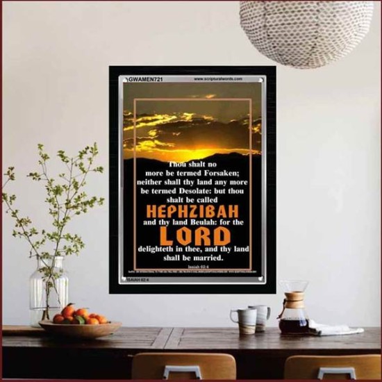 YOU SHALL NO MORE BE FORSAKEN   Bible Verses Frame for Home Online   (GWAMEN721)   