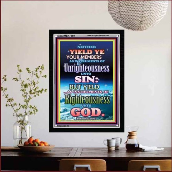 UNRIGHTEOUSNESS   Contemporary Christian Paintings Acrylic Glass frame   (GWAMEN7369)   