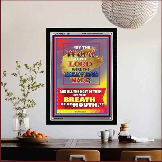 WORD OF THE LORD   Framed Hallway Wall Decoration   (GWAMEN7384)   