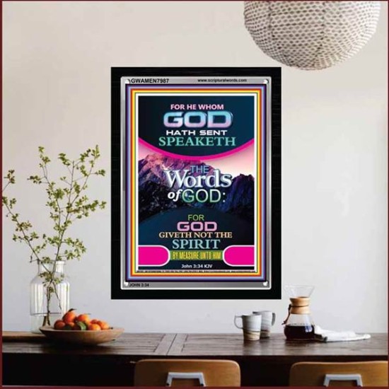 THE WORDS OF GOD   Framed Interior Wall Decoration   (GWAMEN7987)   