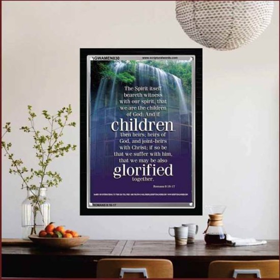 WE ARE THE CHILDREN OF GOD   Scriptural Portrait Acrylic Glass Frame   (GWAMEN830)   