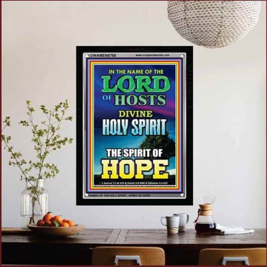THE SPIRIT OF HOPE   Bible Verses Wall Art Acrylic Glass Frame   (GWAMEN8798)   