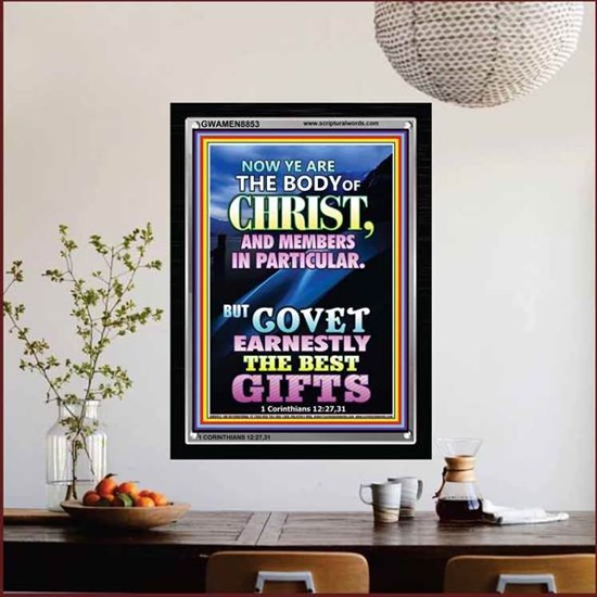 YE ARE THE BODY OF CHRIST   Bible Verses Framed Art   (GWAMEN8853)   