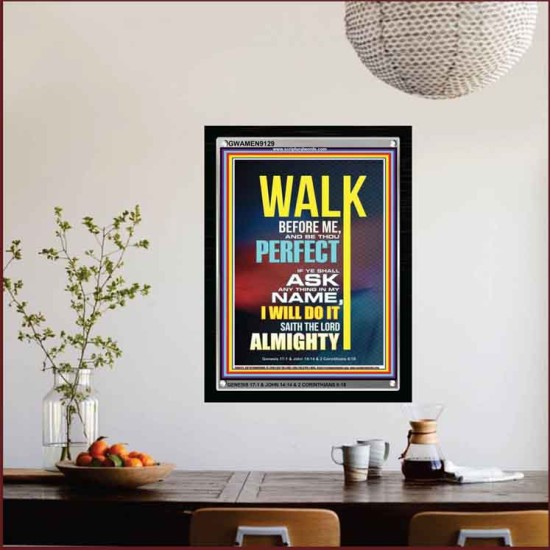 WALK BEFORE ME   Bible Verse Frames online   (GWAMEN9129)   