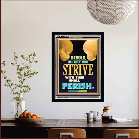 ALL THEY THAT STRIVE WITH YOU   Contemporary Christian Poster   (GWAMEN9252)   