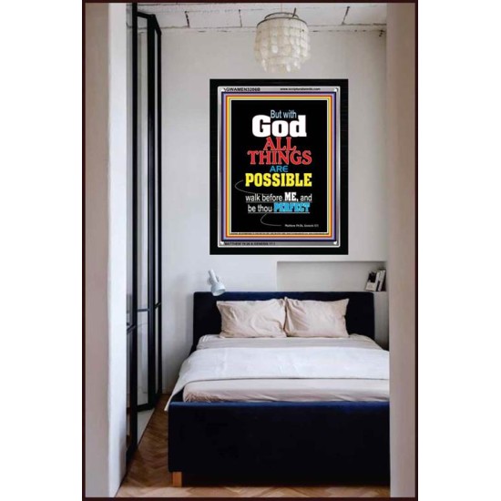 WALK BEFORE ME   Bible Verses Framed Art Prints   (GWAMEN3206B)   