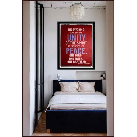 UNITY OF THE SPIRIT   Acrylic Glass Frame Scripture Art   (GWAMEN3995)   