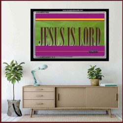 JESUS IS LORD   Framed Scripture Dcor   (GWAMEN1080)   