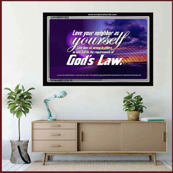 LOVE YOUR NEIGHBOR   Art & Dcor Framed   (GWAMEN1502)   