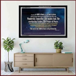 WONDERFUL, COUNSELLOR   Custom Framed Bible Verses   (GWAMEN1510)   "33X25"