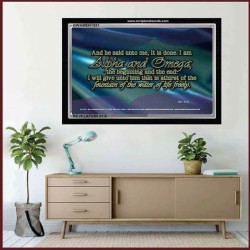 I AM ALPHA AND OMEGA   Bible Verses Frame for Home   (GWAMEN1521)   