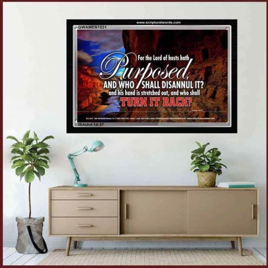 WHO SHALL DISANNUL IT   Large Frame Scriptural Wall Art   (GWAMEN1531)   