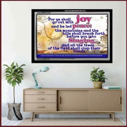 YE SHALL GO OUT WITH JOY   Frame Bible Verses Online   (GWAMEN1535)   