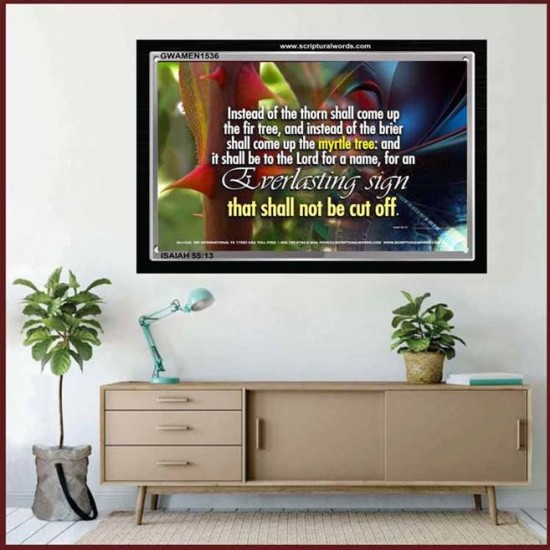 FOR AN EVERLASTING SIGN   Bible Verse Frame Online   (GWAMEN1536)   