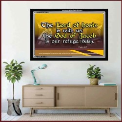 GOD OF JACOB IS OUR REFUGE   Framed Scripture    (GWAMEN1564)   