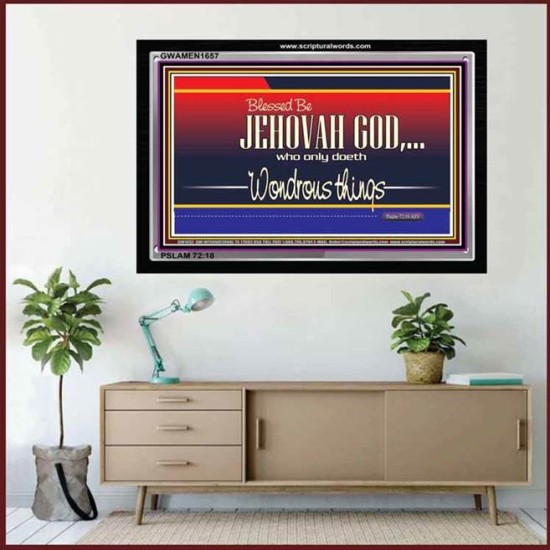 JEHOVAH GOD   Contemporary Christian Poster Framed   (GWAMEN1657)   
