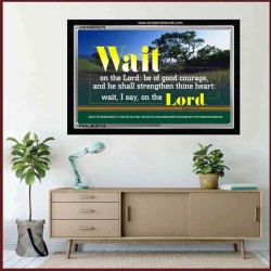 WAIT ON THE LORD   Contemporary Wall Decor   (GWAMEN270)   "33X25"