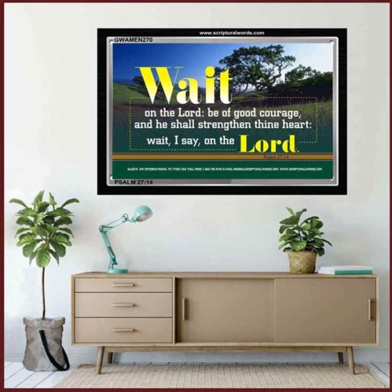 WAIT ON THE LORD   Contemporary Wall Decor   (GWAMEN270)   