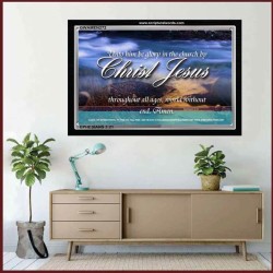 GLORY IN THE CHURCH BY CHRIST JESUS   Bathroom Wall Art   (GWAMEN272)   