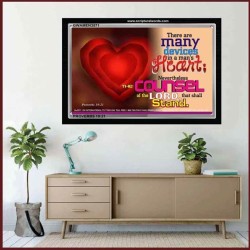 MANY DEVICES IN A MANS HEART   Framed Prints     (GWAMEN3571)   