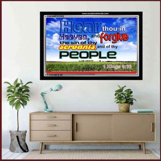 FORGIVE OUR SINS   Large Frame Scripture Wall Art   (GWAMEN3592)   