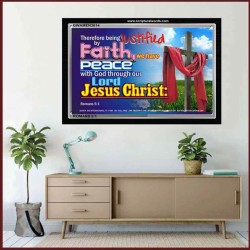 JUSTIFIED BY FAITH   Bible Verses Framed Art Prints   (GWAMEN3614)   